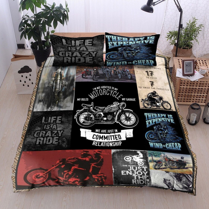 Life Is A Crazy Ride Motorcycle Bedding Sets MH03110890