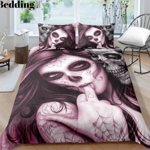 Tattoo Girl King Skull Bedding Sets MH03112631