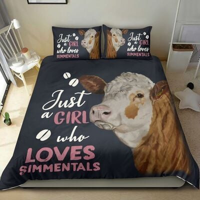 Just A Girl Who Loves Simmental Bedding Sets MH03117706