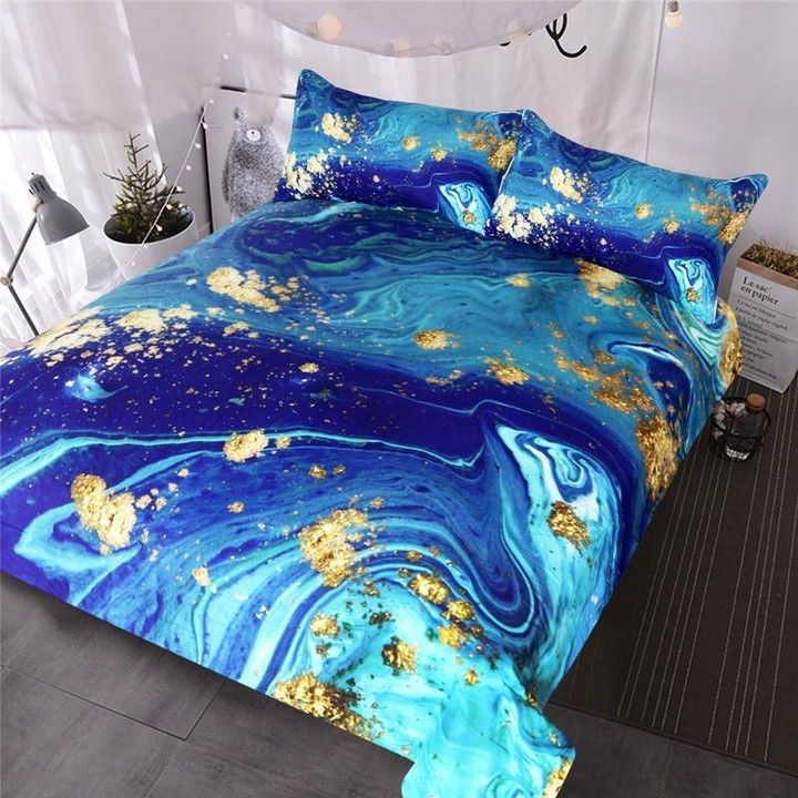 Golden Blue Turquoise Bedding Sets MH03119361