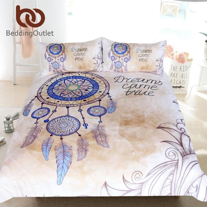 Queen Feathers Dreamcatcher Native American Bedding Sets MH03121403