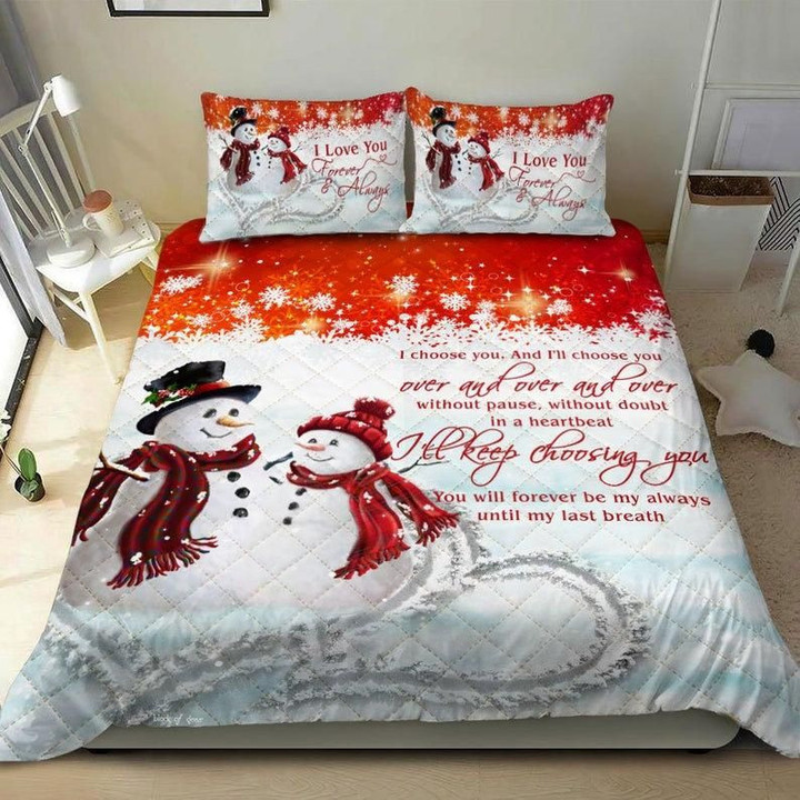 Snowman Couple Bedding Set MH03145340