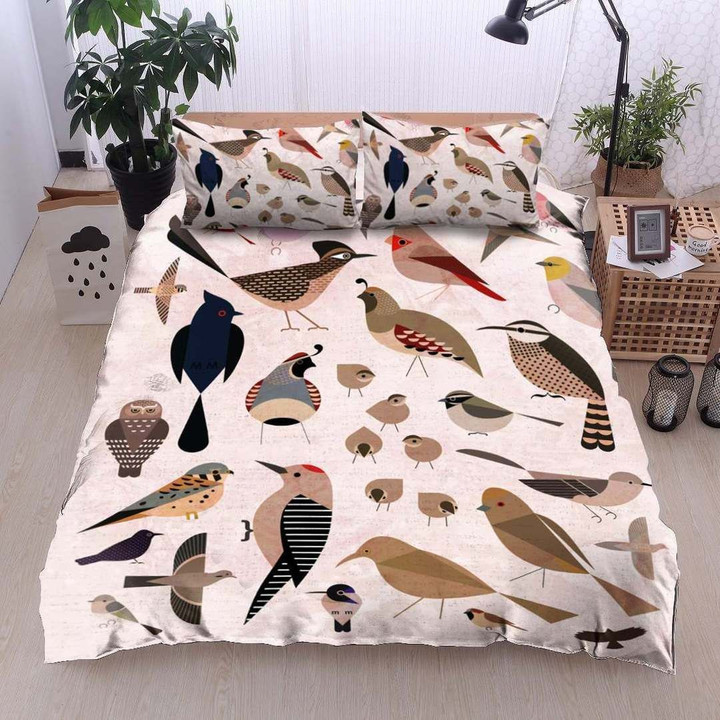 Bird Twin Queen King Cotton Bed Sheets Spread Comforter Duvet Cover Bedding Sets MH03147338