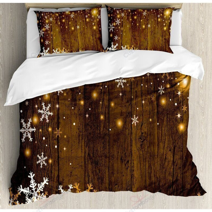 Snowflakes And Lights Warm Bedding Set MH03157601