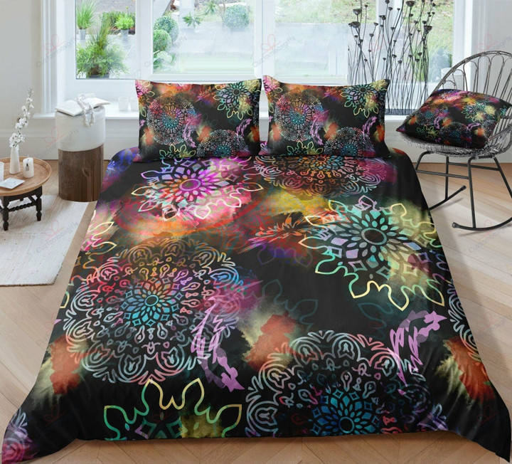Floral Tie-Dye Mandala Bedding Set MH03157693