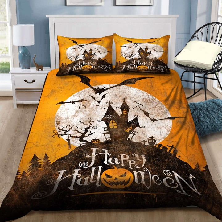 Happy Halloween And Moon Bedding Set MH03157275