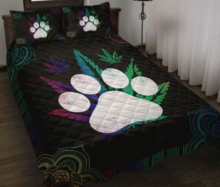 Dog Pawn Cannabis Bedding Set MH03157286