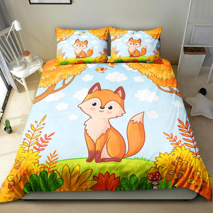 Cute Fox Sit In The Forest Bedding Set MH03157650