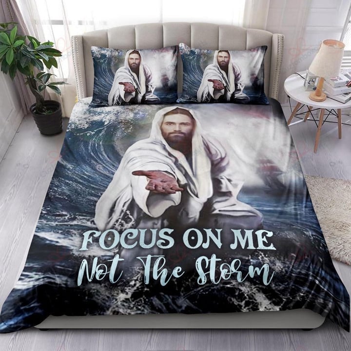 Jesus Focus On Me, Not The Storm Bedding Set MH03157418