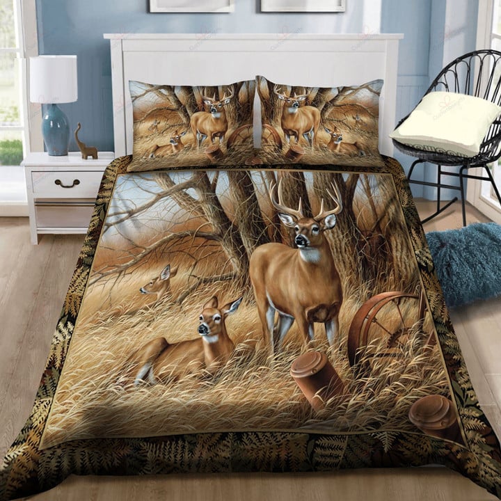 Hunting Deer Country Vintage Bedding Set MH03157171