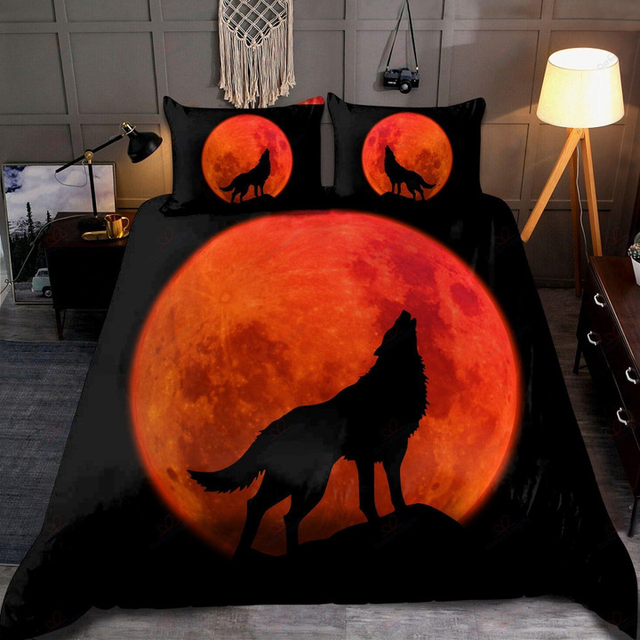 Wolf In The Blood Moon Bedding Set MH03157959