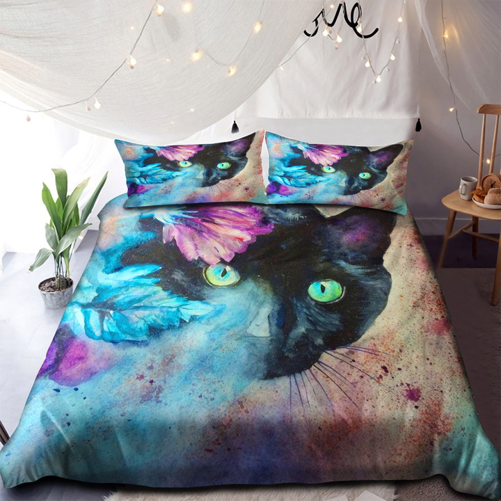 Cat And Flowers Bedding Set MH03159894
