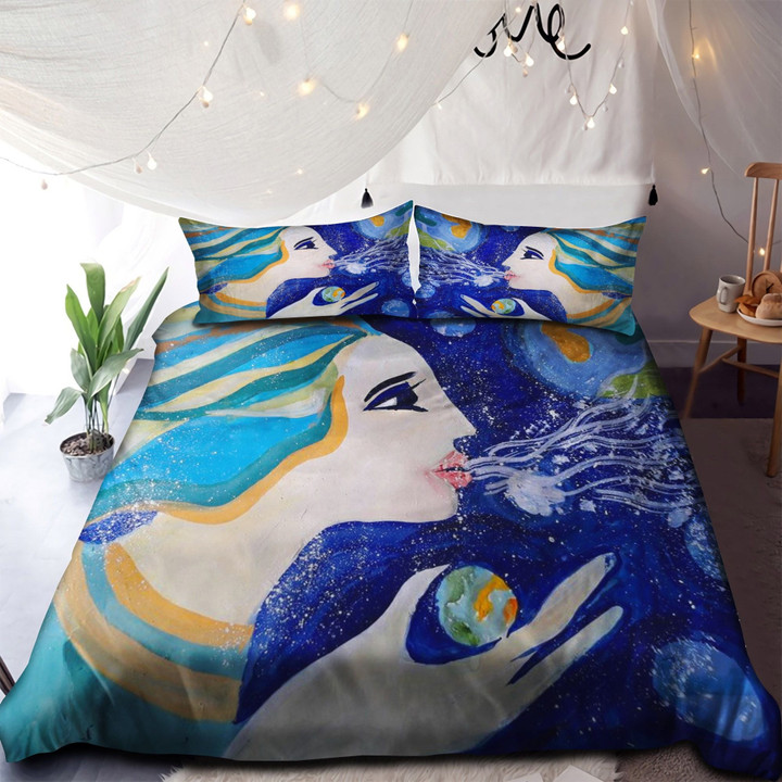 Girl Blow Space Bedding Set MH03159639
