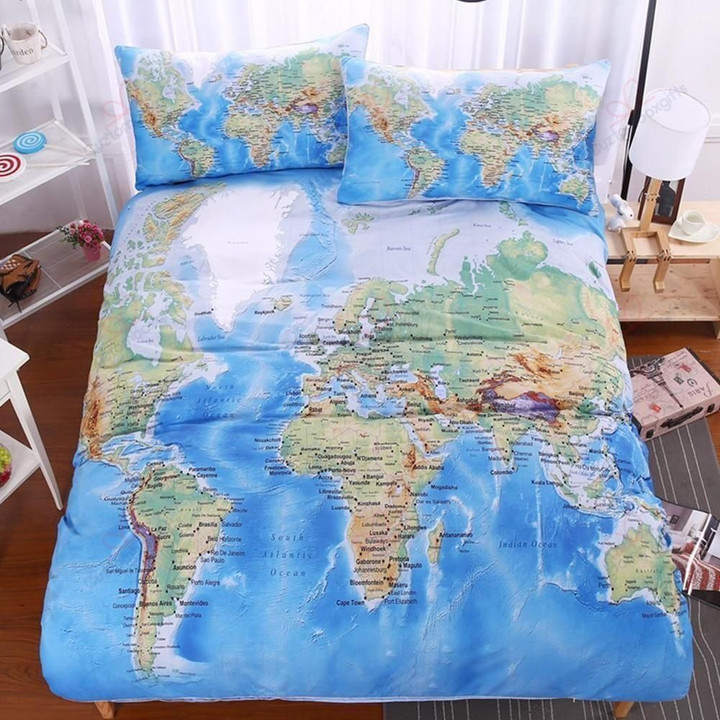 World Map Bedding Set MH03159585