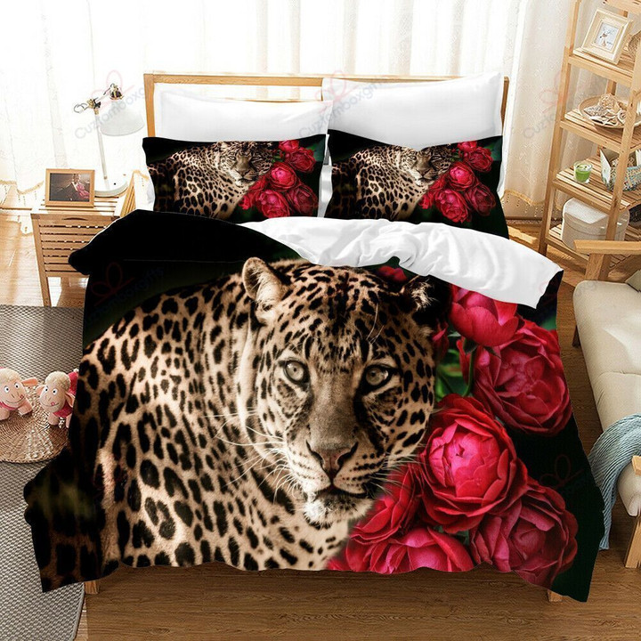 Leopard Rose Bedding Set MH03159408