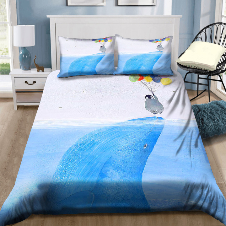 Uplifting Dolphin And Penguin Bedding Set MH03159431