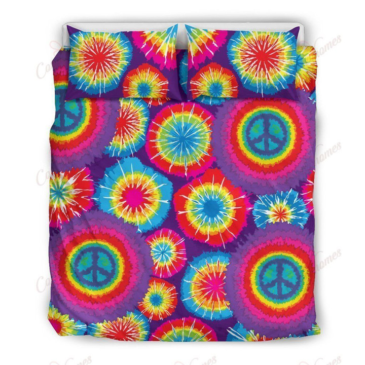 Peace Hippie Tie Dye Bedding Set MH03159926