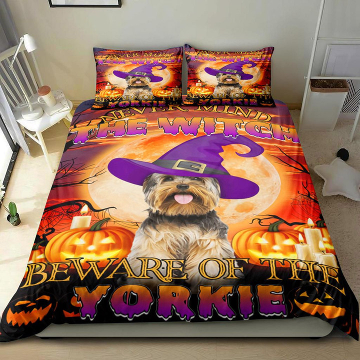 Halloween Beware Of The Yorkie Bedding Set MH03159595