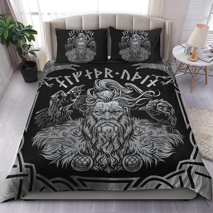Norse Mythology Viking Allfather Odin Huginn Muninn Bedding Set MH03159272