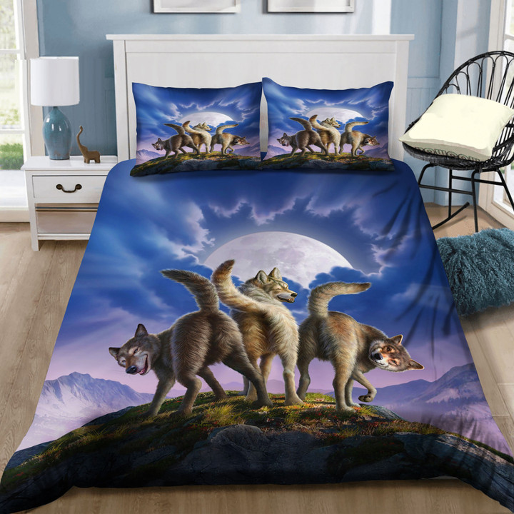 3 Wolves Mooning Bedding Set MH03159616
