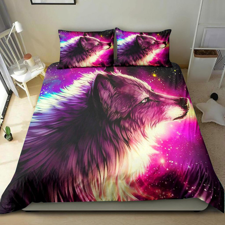 Beautiful Fox In Magical Space Bedding Set MH03159791
