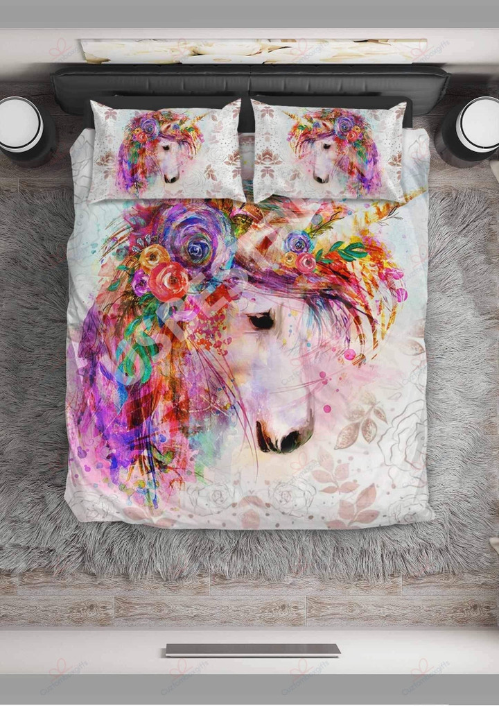 Unicorn Watercolor Beautiful Unicorn Bedding Set MH03159712