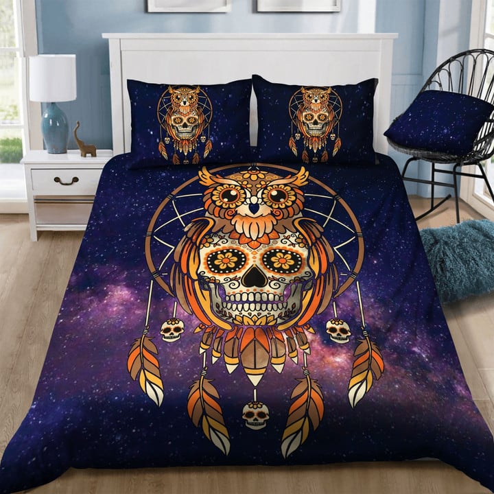 Owl Skull Dream Catcher Bedding Set MH03162178