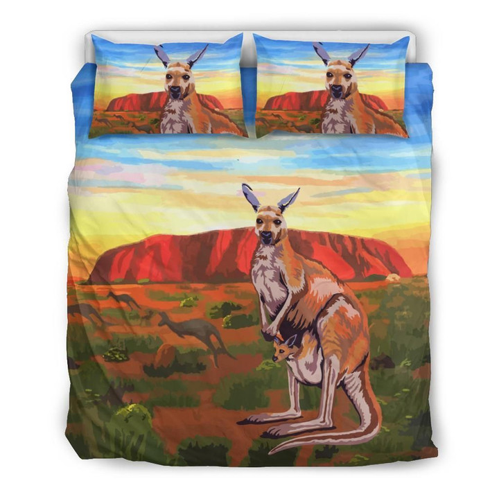 Australia Kangaroo Duvet Cover Set Uluru Bedding Set MH03162606