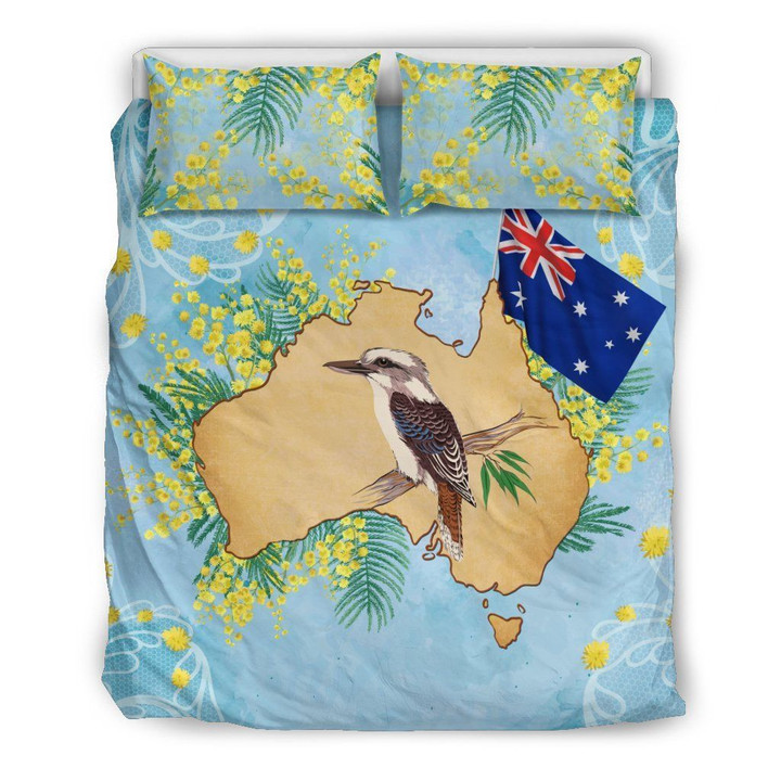 Australia Duvet Cover Set Kookaburra Map Bedding Set MH03162549