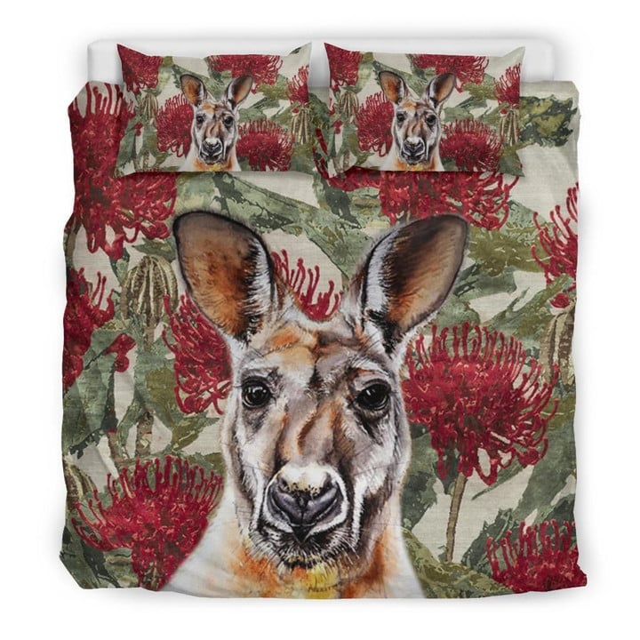 Australia Kangaroo Duvet Cover Set In Waratah Bedding Set MH03162596