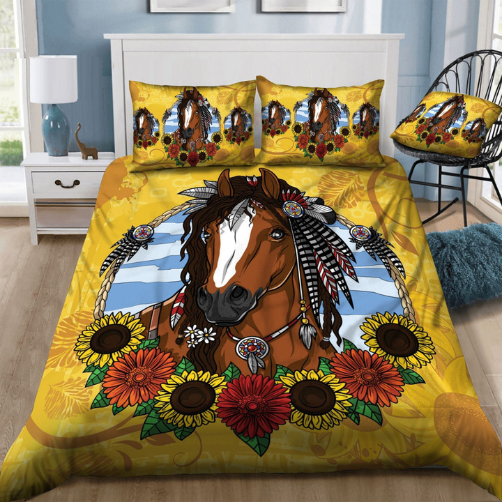 Horse Native American Sunflowers Bedding Set MH03162055