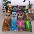 3D Seasons Owl Cotton Bed Sheets Spread Comforter Duvet Bedding Sets BDN229384