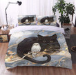 3D Owl And Black Cat Cotton Bed Sheets Spread Comforter Duvet Bedding Sets BDN229384