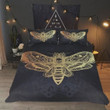 3D Bronzing Moth Cotton Bed Sheets Spread Comforter Duvet Bedding Sets BDN229384