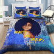 Afro Black Lady Beauty And Brains Melanin Women Bedding Sets BDN267821