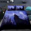 Galaxy Night Howling Wolf Bedding Sets BDN267489