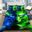Blue And Green Wolf Bedding Sets BDN268425