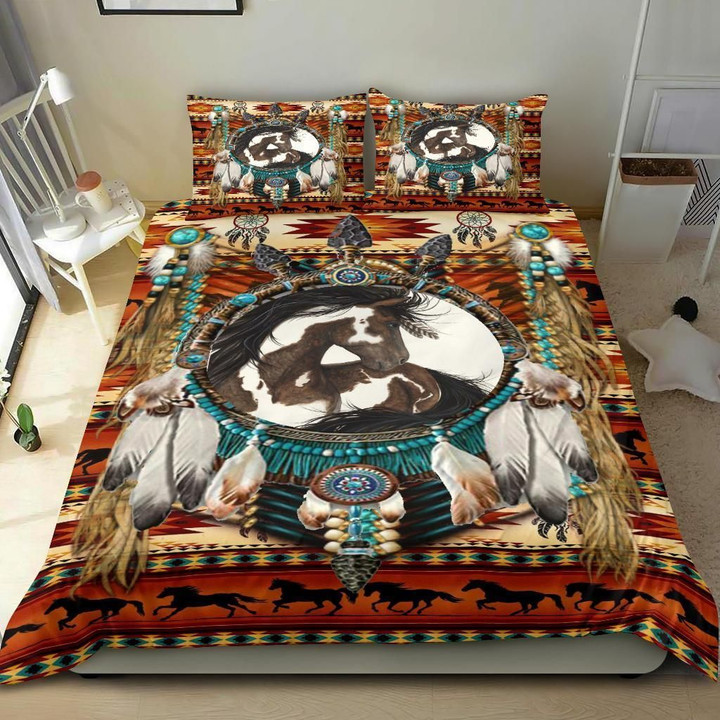 3D Horse Native Cotton Bed Sheets Spread Comforter Duvet Bedding Sets BDN229384