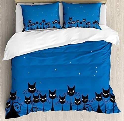 Cat CLA290818B Cotton Bed Sheets Spread Comforter Duvet Bedding Sets BDN229384