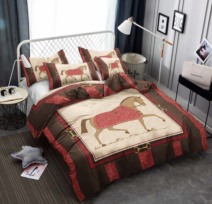 Horse HT290839T Cotton Bed Sheets Spread Comforter Duvet Bedding Sets BDN229472