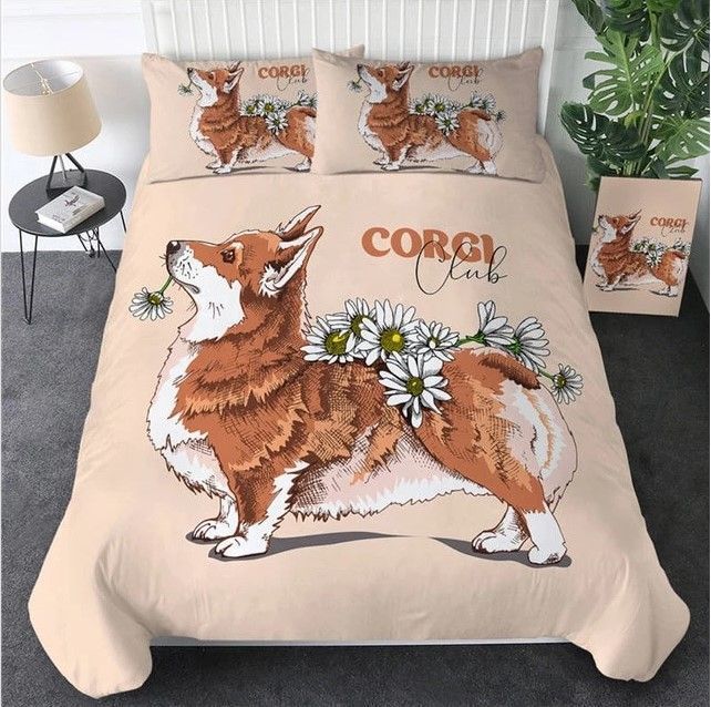 3d Fur Corgi Bedding Sets BDN248345
