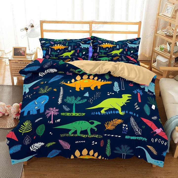Cute Dinosaur Cartoon Kids Roon Duvet Cover Bedding Sets BDN267200
