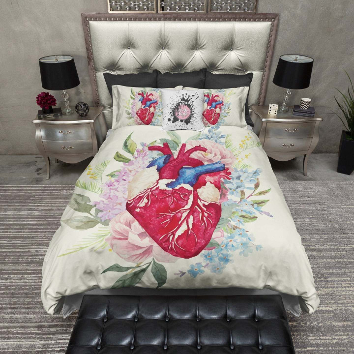 Watercolor Anatomical Heart GS CL Bedding Sets BDN266523