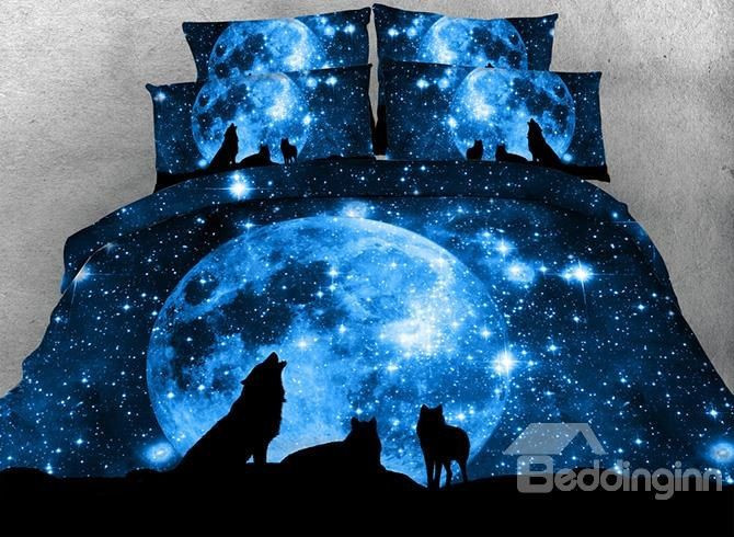 Wolf And Galaxy Bedding Sets BDN266679
