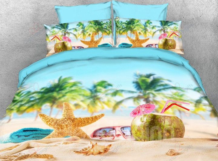 Coconut And Starfish On The Beach Bedding Sets BDN267793