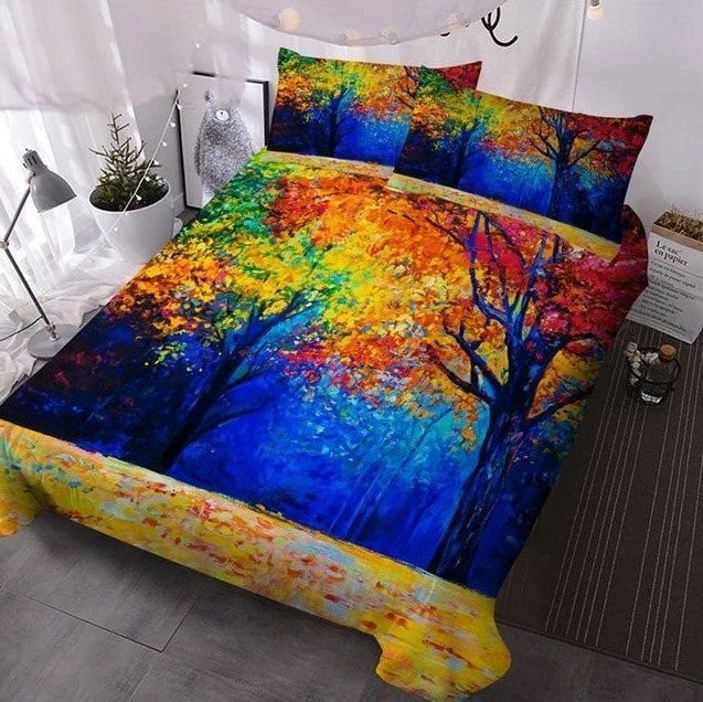 Autumn Trees Leaves Bedding Sets BDN268034