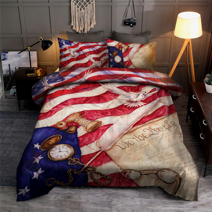 Freedom American Flag Bedding Sets BDN268336