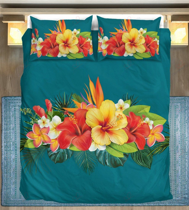 Hawaiian Tropical Flower Hibiscus Bedding Sets BDN267773