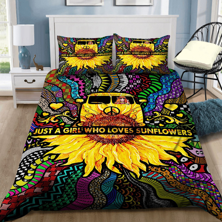 Hippie Just A Girl Who Love Sunflowers Bedding Sets BDN268116