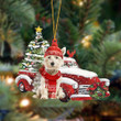 West Highland White Terrier 2-Christmas Car Two Sided Ornament